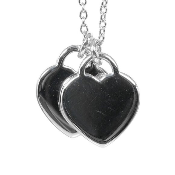 Tiffany & Co Return Toe Double Heart Silver 925 - Picture 4 of 8